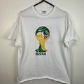 2014 World Cup Brasil Tshirt White Adult XL Soccer Football Brazil Unisex