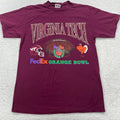 Vintage Virginia Tech Hokies FedEx Orange Bowl 1996 T Shirt Large Tultex Unisex