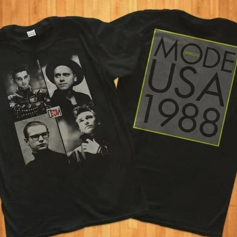 Vintage Depeche Mode Tour 1988 New Gildan Double Side Unisex