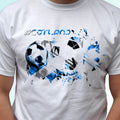Scotland football flag white t shirt soccer style design mens womens kids Unisex