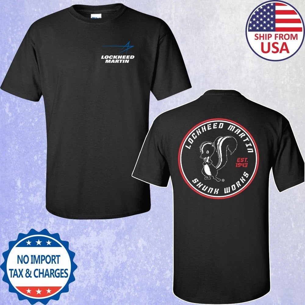 Lockheed Martin Skunk Men's Black Size S-5XL Unisex