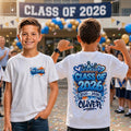 Personalised Class Of 2026 T Shirt, School Leavers Custom Name Tee Unisex