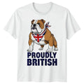 Proudly British Bulldog Union Jack British National Pride Mens Womens Unisex