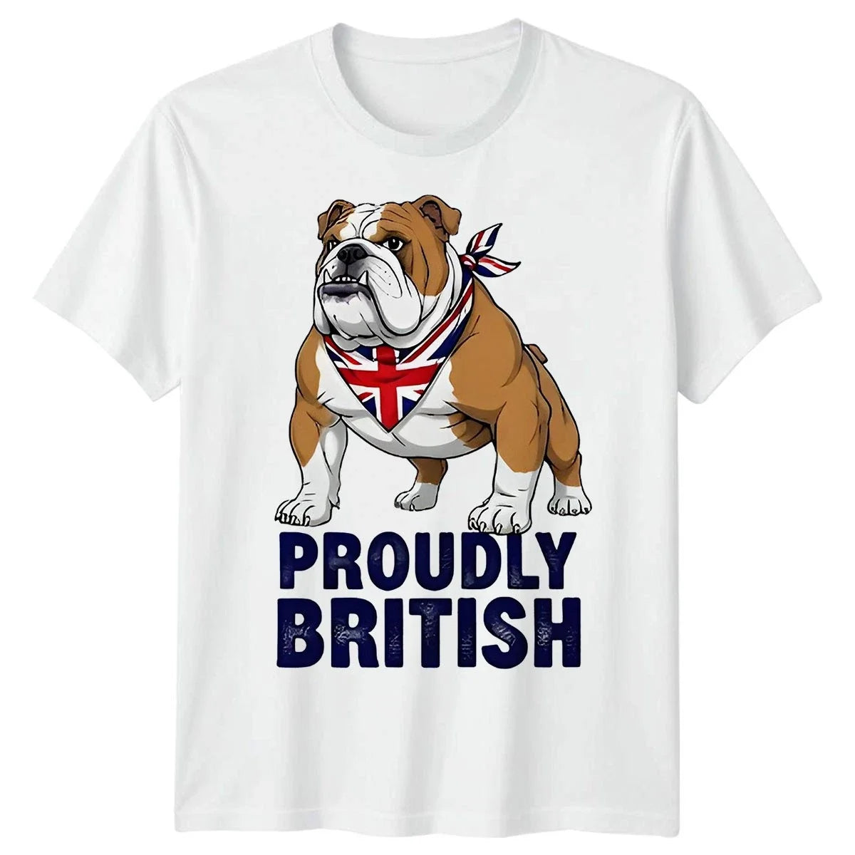 Proudly British Bulldog Union Jack British National Pride Mens Womens Unisex