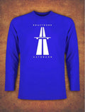 KRAFTWERK AUTOBAHN RETRO TECHNO Long Sleeve Blue Unisex