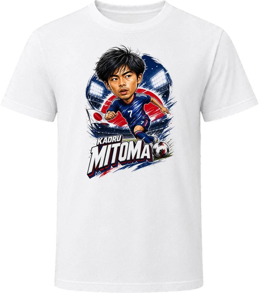 Kaoru Mitoma, Japan Caricature Soccer 2026 T Shirt Unisex