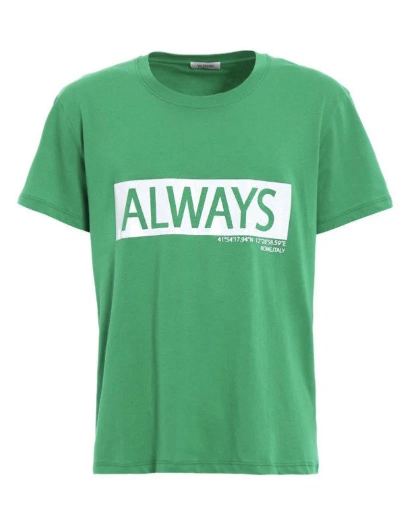 Valentino ALWAYS Logo Green S Authentic Cleaned Mint Condition From Japan Unisex