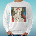 Felpa Man Light Sweater White " Girl IN Silence Art. " Road To Happiness Unisex