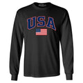 USA Flag Soccer Season Football Long Sleeve American Flag Shirt Unisex