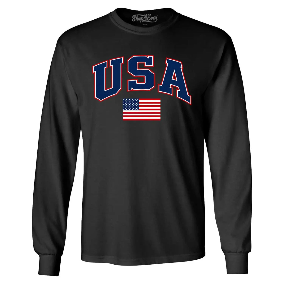 USA Flag Soccer Season Football Long Sleeve American Flag Shirt Unisex