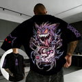 Gengar Anime Mens Oversized 100% Cotton Harajuku Y2K Half Sleeve Unisex