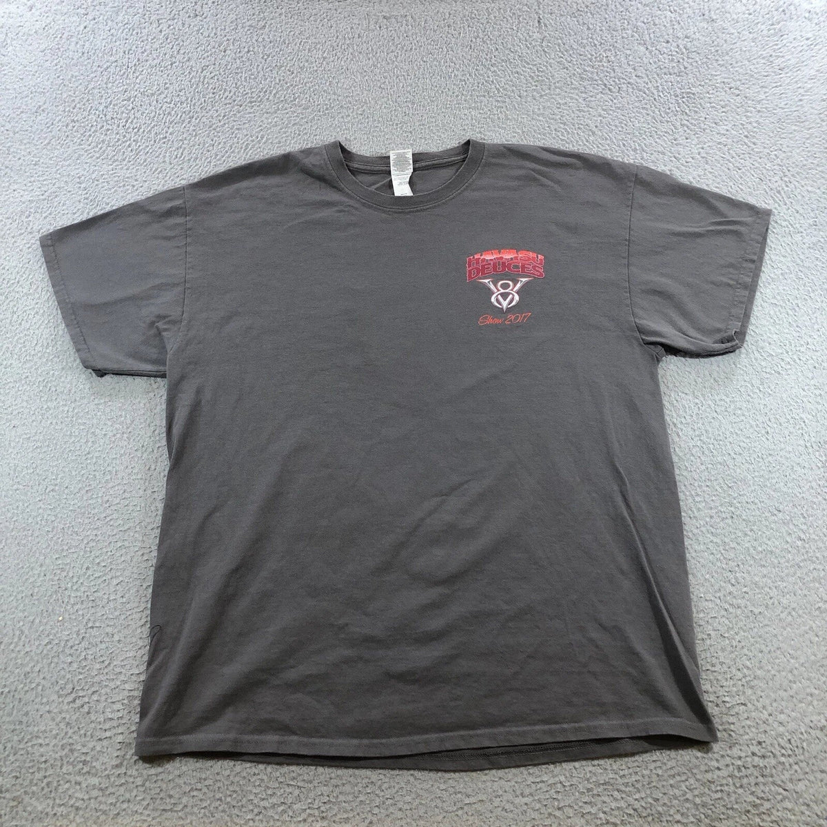 Havesu Deuces T Shirt Men’s XL Gray Hot Rod Unisex
