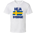 Heja Sverige Sweden Soccer Football Fan T Shirt Unisex