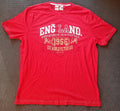 England Supporters Of True Football Red Print Size XL Used VGC Unisex