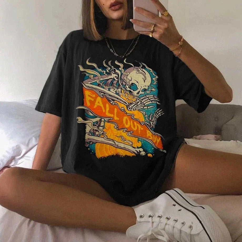 Vintage Fall Out Boy Summer Tour Rock And Roll Music Unisex