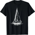 Sailor Boating Anchor - Simple Line Drawing Sailboat Sailing Gift Unisex Unisex