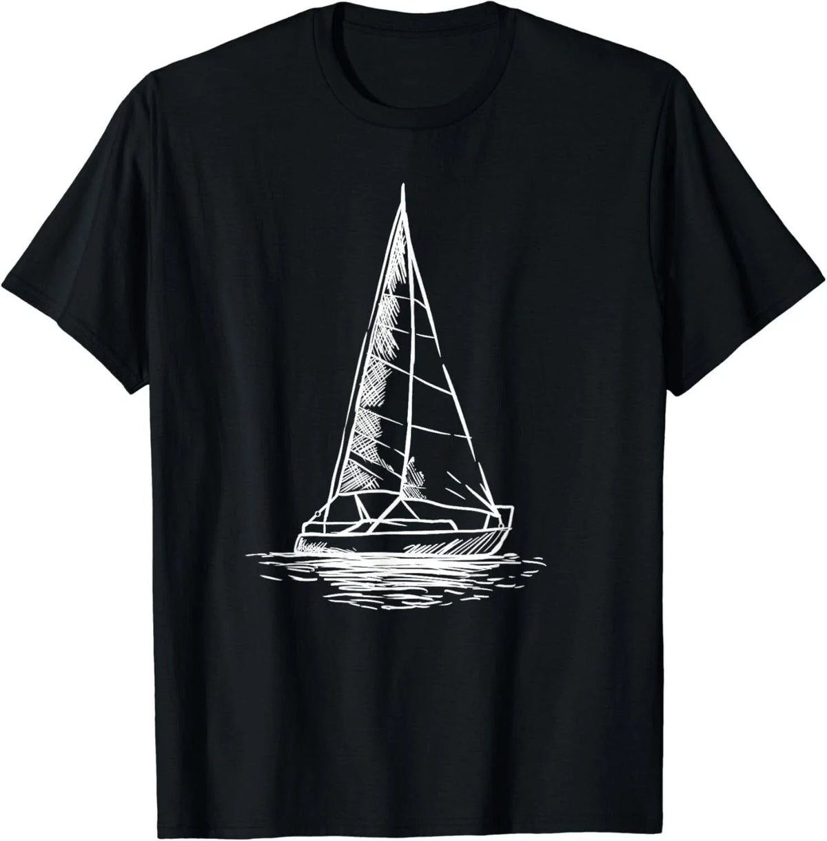 Sailor Boating Anchor - Simple Line Drawing Sailboat Sailing Gift Unisex Unisex