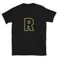 Letter R Yellow Bold Font Simple Black Unisex