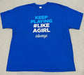 Alex Morgan Women's Soccer Always Keep Playing Like A Girl 2XL XXL Blue Unisex