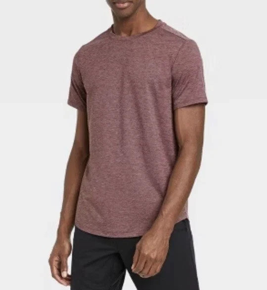 Men’s All In Motion Short Sleeve Soft Stretch T Shirt Berry Size S NEW! Unisex