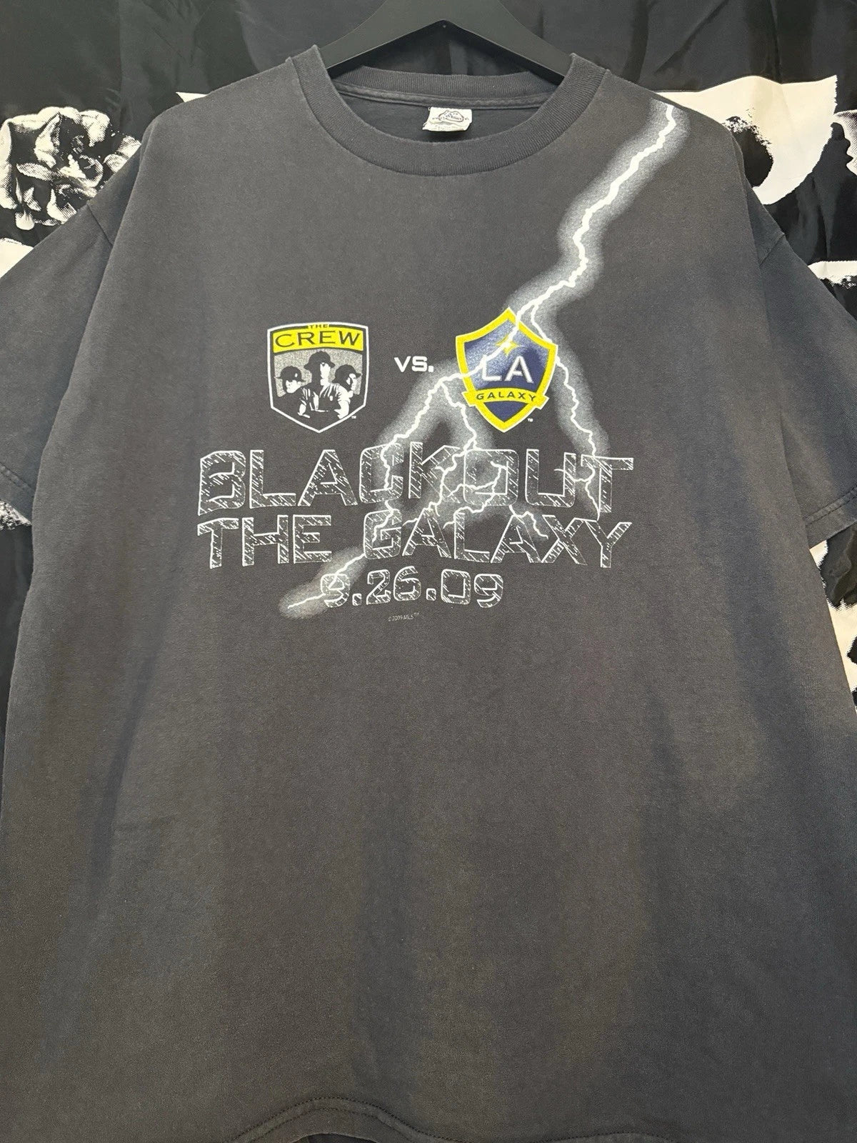 Vintage 2009 Blackout The Galaxy LA Galaxy Soccer MLS Lighting T shirt XL Unisex
