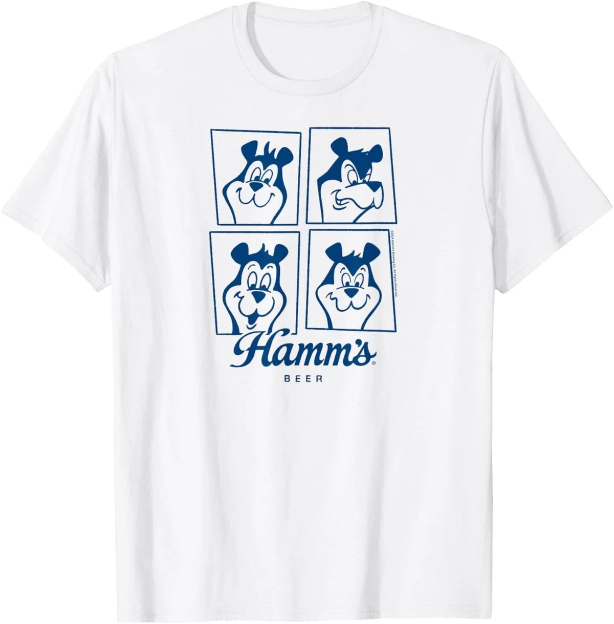 Hamm's - Beer Bear Cartoon Mascot Sascha Face Grid Unisex