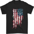 Distressed American Stars & Stripes Flag USA Mens 100% Cotton Unisex