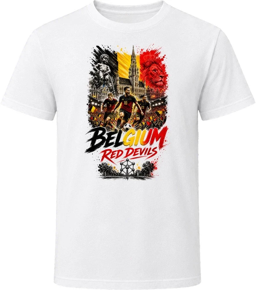 Belgium Red Devils Soccer Football 2026 National Pride T Shirt Unisex
