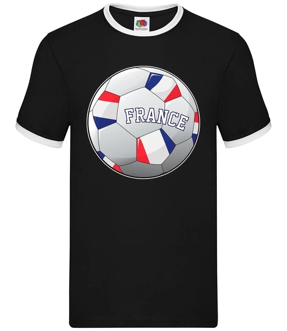 Country Football France - Mens Ringer - French Team Fan Soccer Footie Unisex