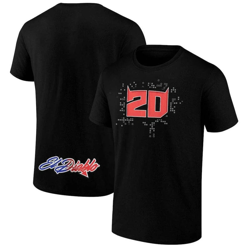 Fabio Quartararo Moto GP #20 Black 20 Front & Back Print Tee Shirt Unisex