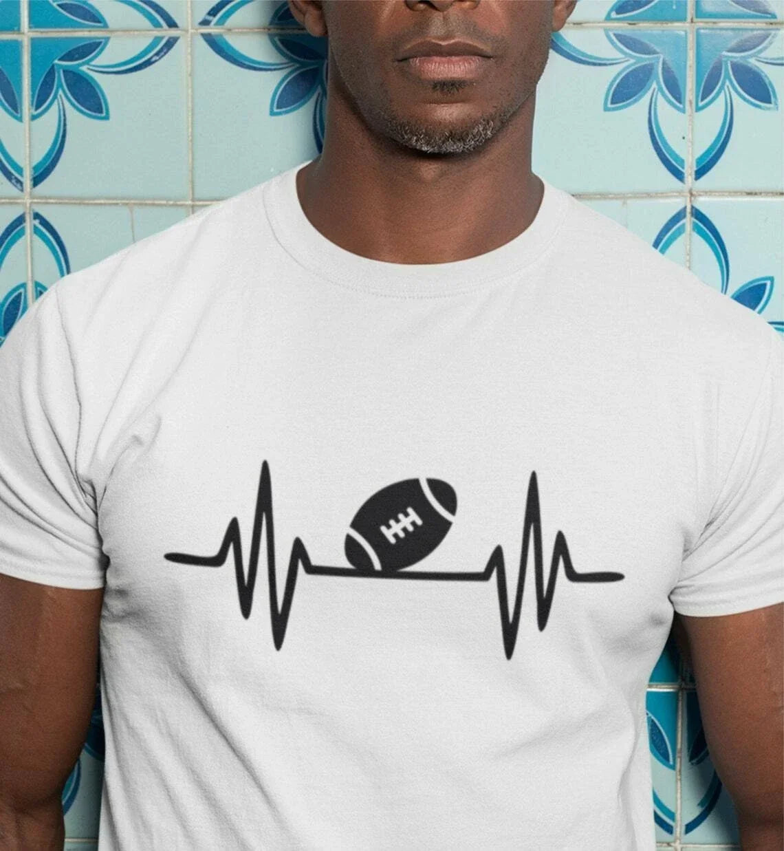 Rugby Ball Heartbeat Pulse Player for Sports Soccer Birthday Unisex Top Unisex