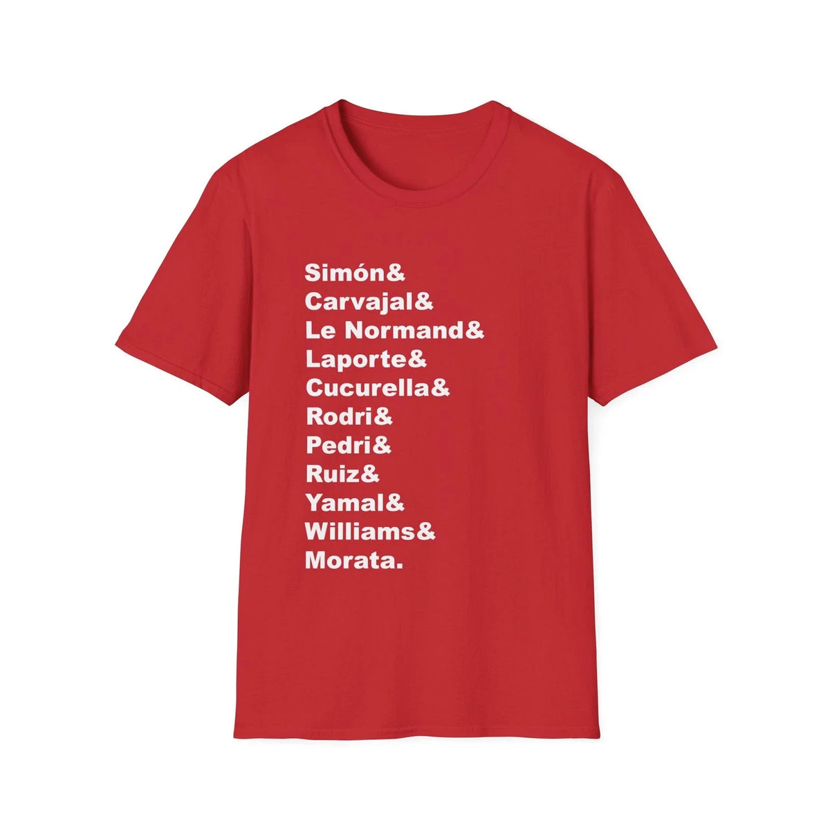 Spain Soccer World Cup Starting Line Up Team Unisex