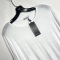 Cotton On White Long Sleeve Top Mens Size S Essi 2 L/S Viscose Blend Casual Unisex