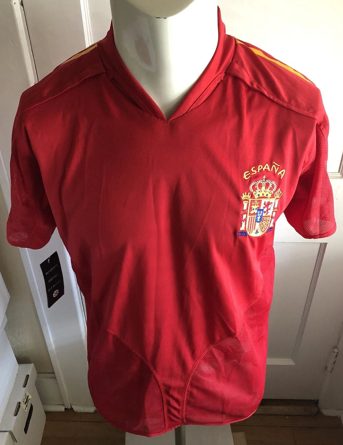 Raul Gonzalez Blanco 7 Espana Spain Soccer Jersey Pily Sports Red Medium NWT Unisex