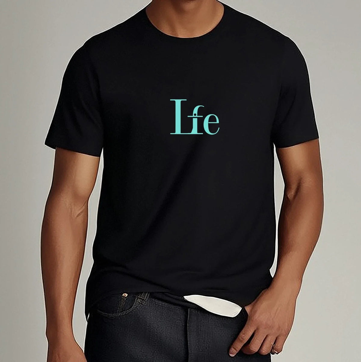 Minimalist “Life” Simple Modern Quote Tee Graphic Unisex Men Women Shirt Unisex