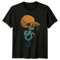 Skull Snake Reptiles Mens Womens Tee Graphic Unisex Top Unisex
