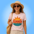 Summer Vibes Unisex Cotton Tee for Beach, Travel & Sunshine Fun Unisex