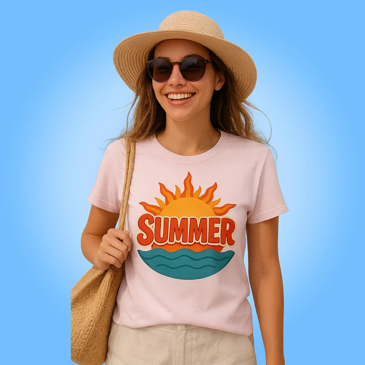 Summer Vibes Unisex Cotton Tee for Beach, Travel & Sunshine Fun Unisex