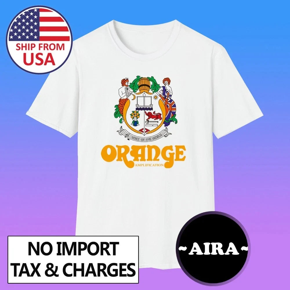 Orange Amplification Men's White Size S-5XL Unisex