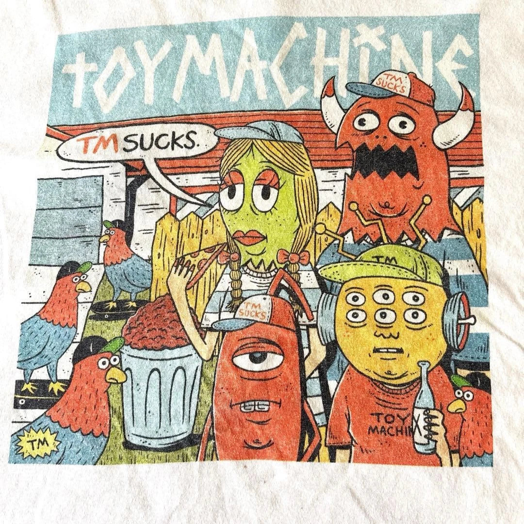 TOY MACHINE Alien Print Free Size White Unisex