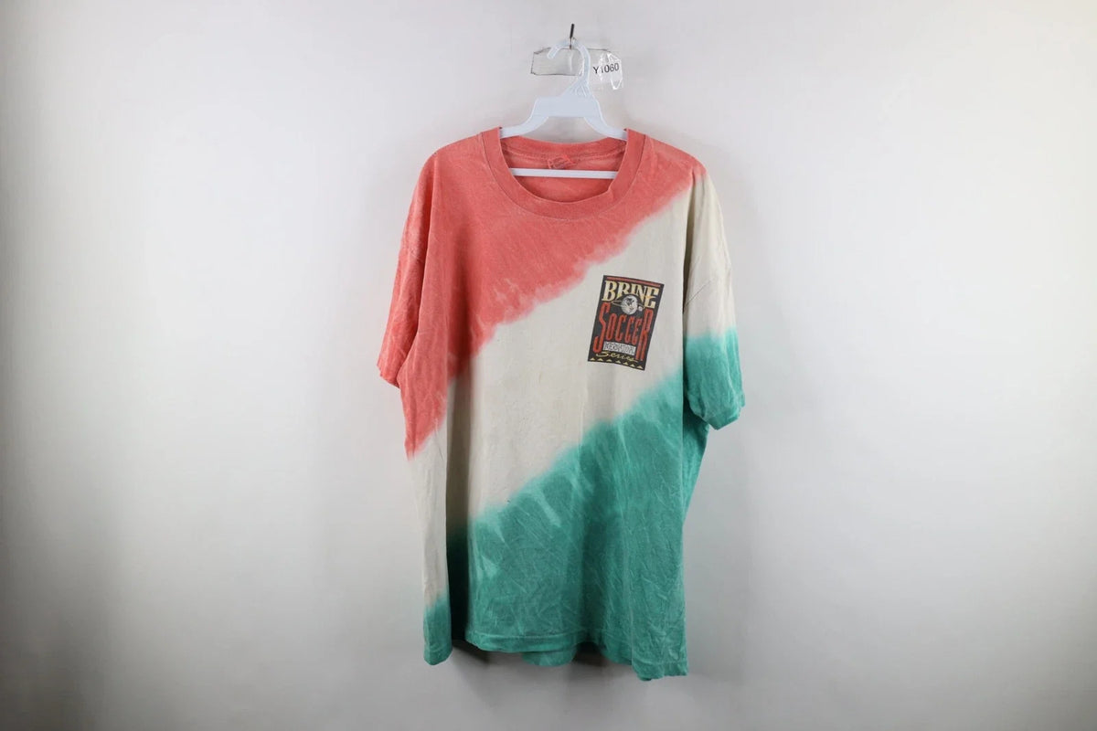 Vtg 90s Mens XL Distressed Spell Out 1994 World Cup Soccer Ireland USA Unisex