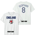 England Unisex Football Fan T Shirt Personalized Custom Name And Number Game Day Unisex