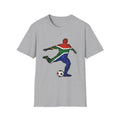 South Africa Soccer Player Football Silhouette Flag Graphic Tee Unisex