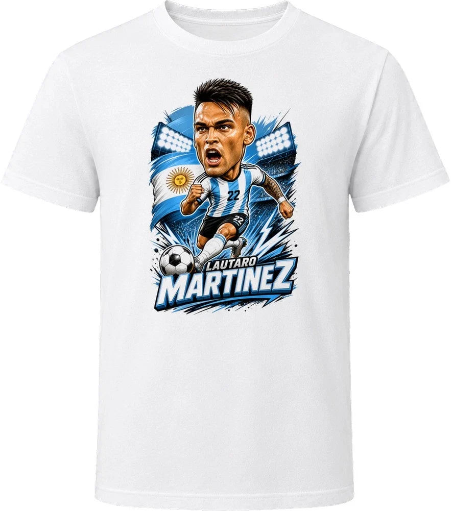 Lautaro Martinez, Argentina Caricature Soccer 2026 T Shirt Unisex