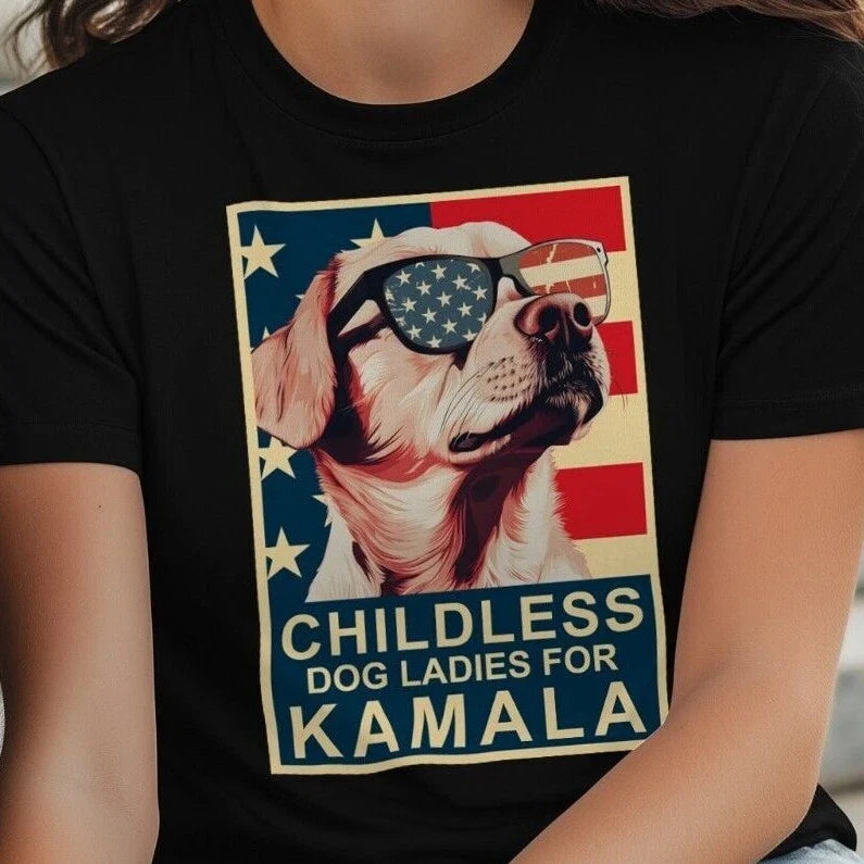 Childless Dog Lady Kamala Shirt, Kamala Harris President 2024 Unisex Unisex