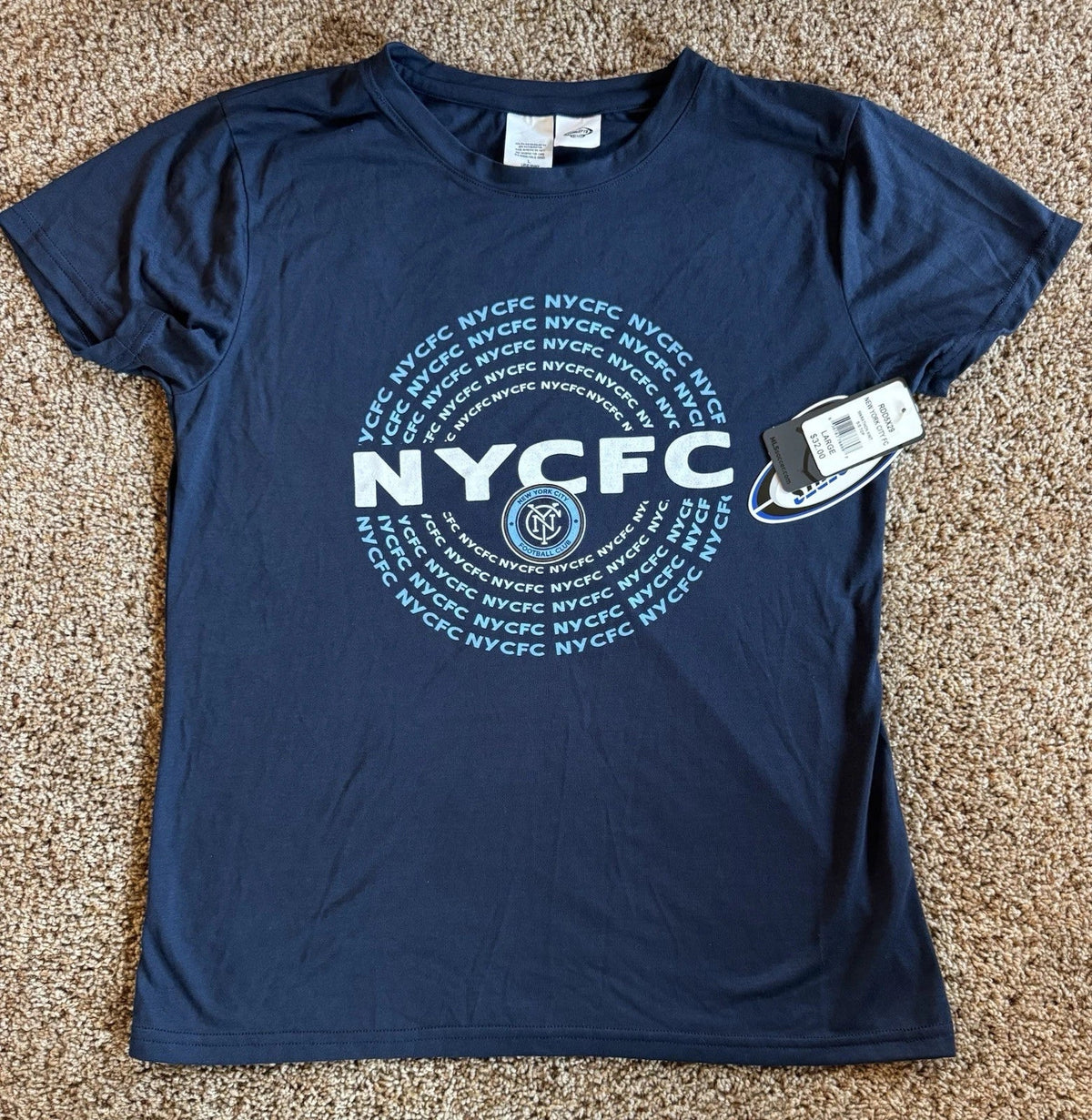 Concepts Sport NYCFC Shirt Large Navy Womens MLS Soccer Marathon Knit Top NWT Unisex