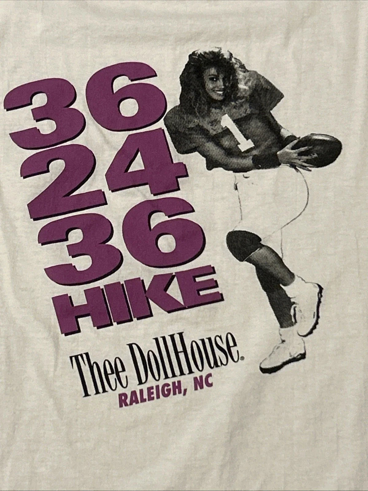 Vintage 90s Thee Doll House Gentlemen's Strip Club Stripper T Shirt XL Football Unisex
