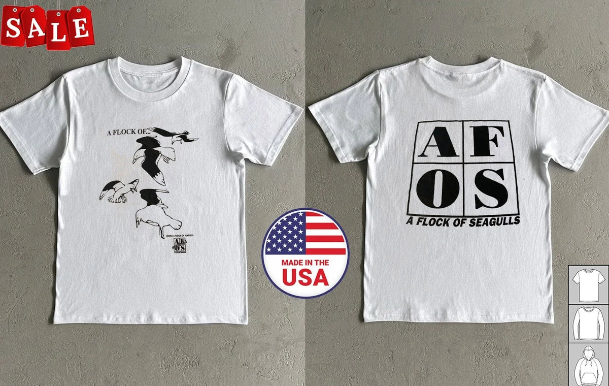 Hot A Flock Of Seagulls 2004 Short Sleeve Gift For Fans Unisex S-5XL Shirt JM202 Unisex