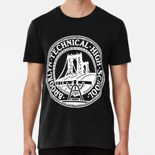 Brooklyn Technical High School White Logo Size S to 5XL Made in the USA Unisex