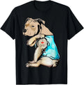 Pitbull Dog I Love Dad Tattoo Funny Family Gift Unisex Unisex